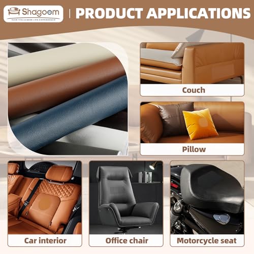 Shagoom Leather Repair Patch, Repair Patch Self Adhesive Waterproof, DIY Large Vinyl Patches for Couches, Furniture, Kitchen Cabinets, Wall （Grey, 3.5X79 Inch） - color: Grey, size: 3.5X79 inch