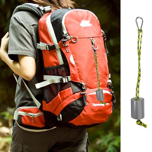 6 Pcs Mini Duct Tape, Portable Travel Duct Tape with Rope and Carabiner, Pocket Size Duc Tape for Outdoor Camping Travel Cycling Emergency Repair, 2" Wide x 10 Feet per Roll