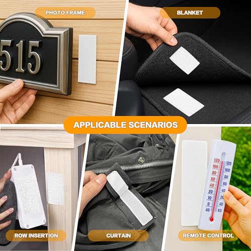 KING MOUNTAIN 1x3 Inch Hook and Loop Strips, 20 Sets Nylon Self Adhesive Tape, Double Sided Strong Back Adhesive Tape and Dots for Office, Home and Crafting, Heavy Duty, White - size: 1*3in, style: White Tape