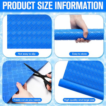 Breling 16" x 36" Swimming Pool Ladder Mat, Protective Pool Ladder Pad Step Mat with Non Slip Texture for Above Ground Swimming Steps Liners and Stairs(Striped) - size: 16" X 36", style: Striped