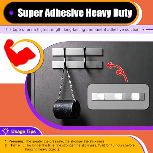 PHIXBEAR 60 Pcs Strong Double Sided Adhesive Pads, Heavy Duty Square Sticky Mounting Foam Tape for Car Décor Wall, 0.12" Thick Black Sticky Pads 1.57x 1.97 - size: 60pcs 1.57"x 1.97"