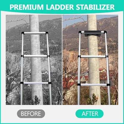Rubber Steep Ladder Stabilizer,Anti-Slip Ladder Accessory,with Strap and Screws Ladder Poles Non-Slip Mat for Telescopic Ladder, Single Straight Ladder, Engineering Ladder, Enhance Stability