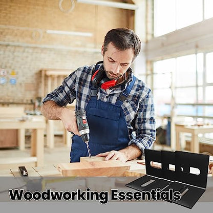 Table Top Fasteners, SEPTCITY 24PCS Adjustable Corner Brackets for Wood, Heavy Duty Right Angle L Brackets for Shelves Desk and Chairs, Tabletop Connectors for Repairing Furniture