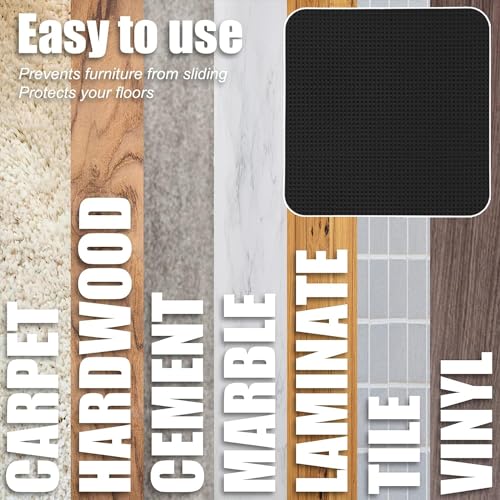 2Pcs Recliner Pads for Hardwood Floors Non Skid Furniture Gripper Pad Floor Rubber Mat,Anti Slide Furniture Pad Hardwood Floor Protector,Swivel Chairs Recliner Mats Non Slip Recliner Grippers - size: Sq-Black-2Pcs-30"x30"