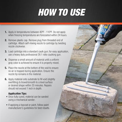 DAP All Purpose Adhesive and Filler, Gray, 8.6 Oz (7079828000)