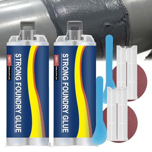Strong Foundry Glue,Metal Repair Glue,Enhanced CastingGlue,high temperatureGlue for Metal,Enhanced CastingGlue Plastic Repair for Repairing All Surfaces (2PCS) - color: 2PCS