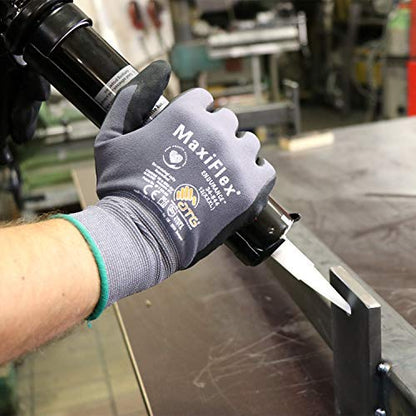 MaxiFlex Cut 34-8743 Cut Resistant Nitrile Coated Work Gloves with Green Knit Shell and Premium Nitrile Coated Micro-Foam Grip on Palm & Fingers - size: XX-Large