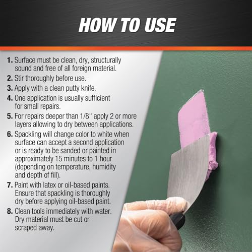 DAP Fast Dry High Strength Spackling with DryDex Technology, Pink/White, 32 oz (7079818451)