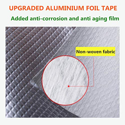 COSIMIXO Aluminum Foil Butyl Tape 4" x 16.5Ft (10cm x 5m) Extra Thickness Upgraded Strong Butyl Waterproof Tape, Repair for Boat,Pipe, HVAC Ducts, Roof Crack, RV, Awning, Window Sealing, Silver - size: 4" x 16.5Ft