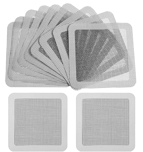 20 Pcs Screen Patches Self Adhesive, Window Mesh Screen Repair Patches Peels & Sticks, Polyurethane Mesh Repair Patch for Window & Door Tears, (Gray, 4"X4")
