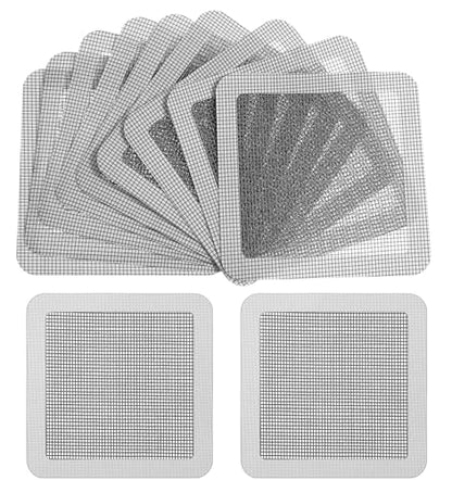 20 Pcs Screen Patches Self Adhesive, Window Mesh Screen Repair Patches Peels & Sticks, Polyurethane Mesh Repair Patch for Window & Door Tears, (Gray, 4"X4")