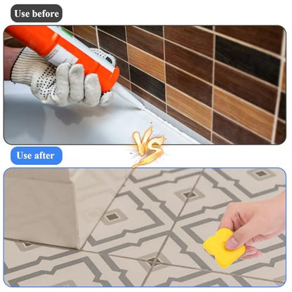 15 PCS Caulking Kit Silicone Sealant Finishing Tools Multi-Edge Sealant Applicator Smoother Portable Sealants Grout Scraper Sealants Grout Finishing Sealing Caulking Tool for Bathroom Floor Window