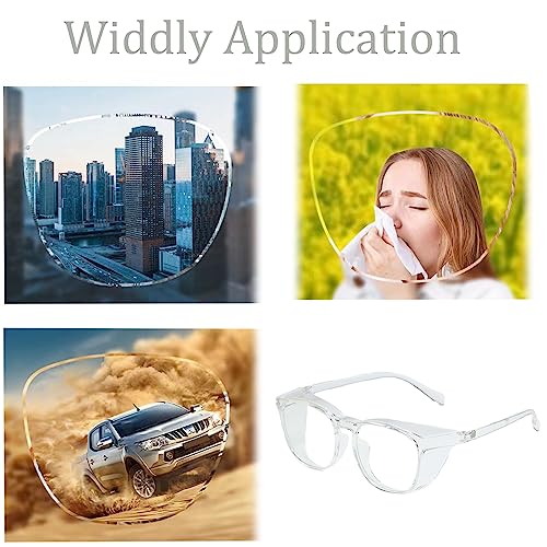 Safety Glasses for Men Women, Anti Fog Safety Goggles Comfortable Blue Light Blocking UV Protective Adult Nurse - color: Clear 1pack