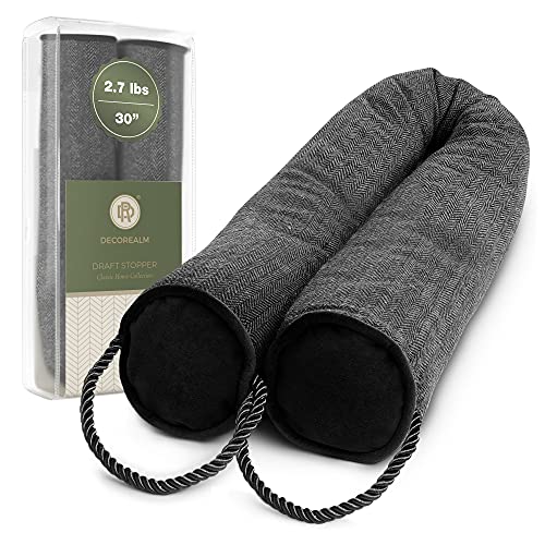 Heavy Duty Under Door Draft Stopper and Noise Blocker, Sound Proof Under Door Draft Guard for Doors and Windows, Provides Air Insulation and Weather Stripping for Doors (Black, 30 Inches) - color: Charcoal, size: 30"