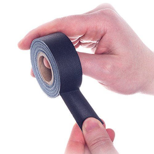 Mini Gaffer Tape Rolls by GafferPower 1 inch x 8yards - Pack of 4 Black, Made in The USA, Heavy Duty Gaffer's Tape, Strong Tough Compact Lightweight, Multipurpose - color: Black