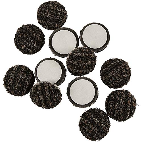 Super Sliders 1.5 Inch Round Felt Self-Stick Furniture Sliders for Hardwood Floors and Surfaces, Outdoor Living Spaces, (12 Pack, Gray)