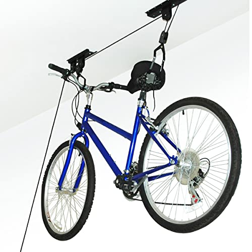 Bike Hanger - Overhead Hoist Pulley System with 100lb Capacity for Bicycles or Ladders - Secure Garage Ceiling Storage by Rad Sportz - size: 2-Pack