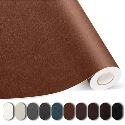 Kangshoon Leather Repair Patches, Self-Adhesive Leather Repair Tape, Stretch Vinyl Repair Kit for Couch Furniture Sofas Car Seats (Light Brown, 3.5X79 Inch) - color: Light Brown, size: 3.5X79 Inch