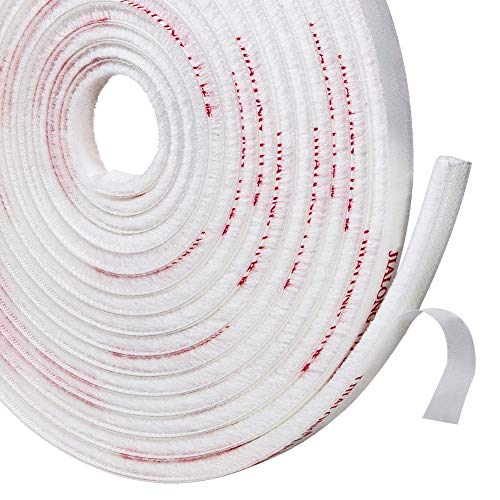 TORRAMI Door Brush Sweep Seal Tape 11/32 inch x 3/16 inch x 16 ft, Brush Door Seals for Sliding Doors Keep Bugs Out Upgraded Package Design No Twist, White - color: White, size: 11/32 inch x 3/16 inch x 16 ft