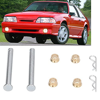 OUKENS Metal Door Hinge Pins Kit, Front Driver Side Door Hinge Pin Replacement Fitscreen Door Hinges Replacement for Ford Mustang 1994-2004, Includes 2 Pins 4 Bushings 2 Screws