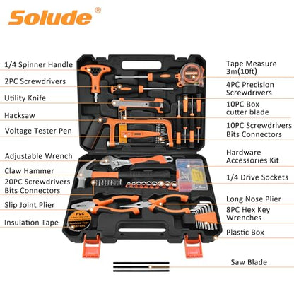 Tool Set,182-Piece Home Repair Tool Kit for Men Women College Students,Household Basic Hand Tool Sets with Case for Home Maintenance,Dorm Essentials and DIY Projects - size: 182 pcs