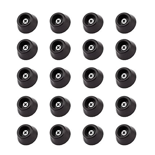 20 PCS Black Round Furniture Pads,Non Slip Non Skid Furniture Feet for Table,Desk,Chair,Sofa Leg,Noise Canceling Heavy Duty Furniture Sliders,Furniture Cups to Protect Hardwood Floors (28x12mm) - size: 28x12mm
