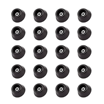 20 PCS Black Round Furniture Pads,Non Slip Non Skid Furniture Feet for Table,Desk,Chair,Sofa Leg,Noise Canceling Heavy Duty Furniture Sliders,Furniture Cups to Protect Hardwood Floors (28x12mm) - size: 28x12mm