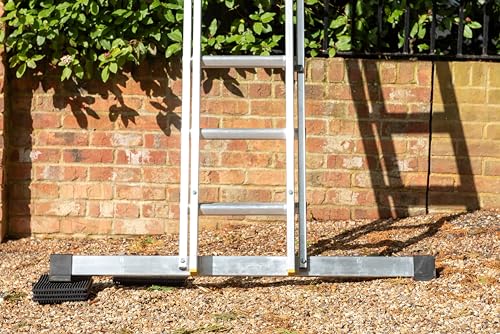 Ladder Stabilizer & Leveler – Non-Slip Safety Base for Ladders on Uneven Ground, Grass, Gravel & Soft Surfaces – Prevents Sinking, Durable Ladder Safety Accessory for Home & Jobsite