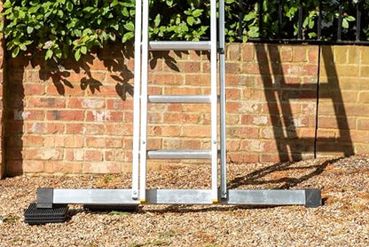 Ladder Stabilizer & Leveler – Non-Slip Safety Base for Ladders on Uneven Ground, Grass, Gravel & Soft Surfaces – Prevents Sinking, Durable Ladder Safety Accessory for Home & Jobsite