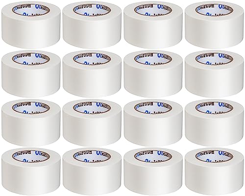 16 Pack White Duct Tape Heavy Duty Bulk, 2 inch x 480 Yards, Waterproof, Strong No Residue All-Weather Duct Tape, Tear by Hand, Multi-Use for Indoor & Outdoor Repairs, Industrial, Professional Use - color: White, size: 2 in x 30 Yards-16 Rolls