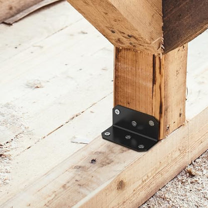 2x4 Galvanized Corner Brace, 90 Degree Angle Iron Brackets with Holes,Heavy Duty L Bracket for Wood Fence , Angle Brackets for Shelves , Raised Garden Bed Steel Corner Brackets (4pcs) - size: 2x4 inch ( 4 Pack )