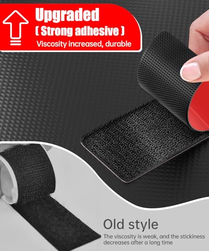 PHIXBEAR 4 inch Large Wide Hook and Loop Strips with Super Adhesive Heavy Duty, Heat Resistant Waterproof, Outdoor or Indoor Use, 8 Sets Black 4x2 Inch - size: 2x4 Inch（8 Sets）