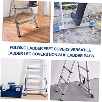 4pcs Non-Slip Ladder Foot Covers Folding Mats Slip Stair Treads for Indoor Outdoor