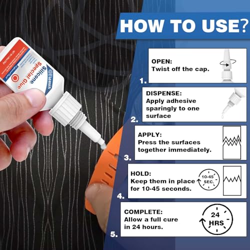 30g Silicone Glue - Strong Adhesive for Repairs and Sealing | Waterproof, Heat-Resistant, and Flexible | Ideal for Glass, Ceramics, Electronics, and More - size: 30g*1, style: Silicone Glue