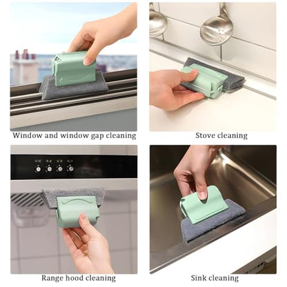 Car Magic Window Track Cleaner, 3PCS Handheld Vehicle Groove Cleaning Brushes Tools Set, Automotive Sliding Door Track Clean Brush, Universal for SUV Automobile Truck
