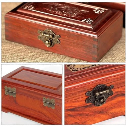 248 Pcs Antique Bronze Hardware Kit, 8 Engraved Hasp Catches, 8 Small Brass Latches, 32 Box Hinges with 200 Screws for Wooden Jewelry Boxes, Cabinets & Furniture Repair - color: 248PCS