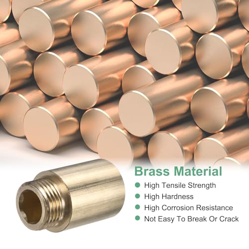 M METERXITY Shower Head Extension Arm, Brass G1/2 Male to Female Extension Pipe Fitting Adapter with PTFE Thread Seal Tape for Shower/Faucet, Pipe Plumbing Coupler 1.57"/40mm 2-Pack - size: 1.57"/40mm