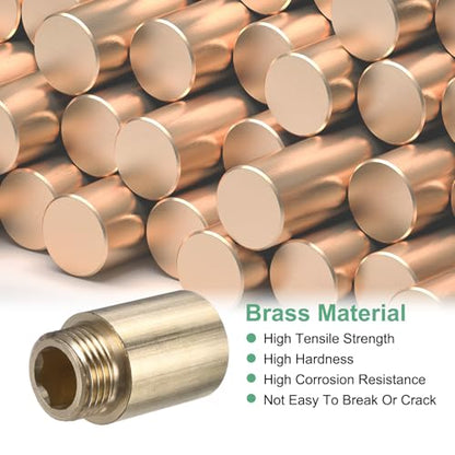 M METERXITY Shower Head Extension Arm, Brass G1/2 Male to Female Extension Pipe Fitting Adapter with PTFE Thread Seal Tape for Shower/Faucet, Pipe Plumbing Coupler 1.57"/40mm 2-Pack - size: 1.57"/40mm
