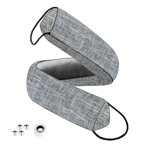 QUOLIX Triangle Under-Door Draft Stopper, 32" Noise Blocker, Weighted Weather Stripping, Gray Cotton & Polyester, Multi-Function Noise & Light Blocker,Gray - size: 32-Gray