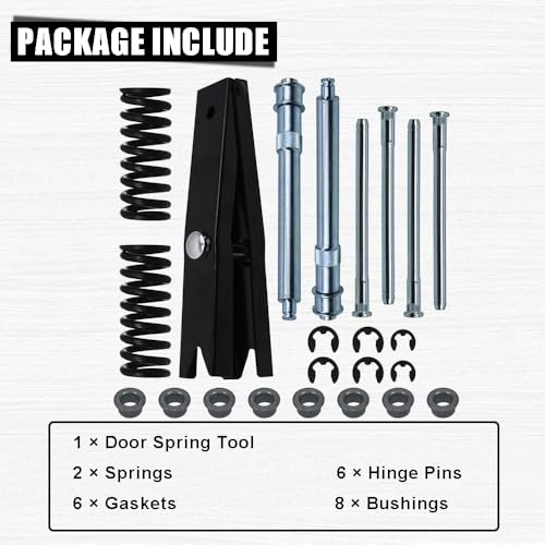 RULLINE Door Hinge Repair Kit with Spring Tool - Compatible with Chevy GMC Suburban Tahoe - Car Front Door Hinge Pin & Bushing Kit - size: For Suburban Tahoe 23pcs