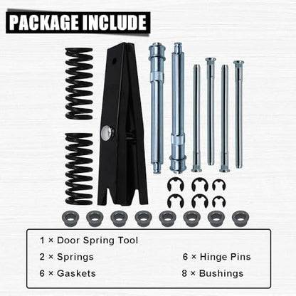 RULLINE Door Hinge Repair Kit with Spring Tool - Compatible with Chevy GMC Suburban Tahoe - Car Front Door Hinge Pin & Bushing Kit - size: For Suburban Tahoe 23pcs