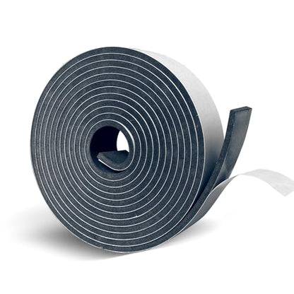 Black Foam Weathe Stripping 2 inch Wide x 1/4 inch Thick,Closed Cell Foam Tape with Self-Adhesive,Single Sided Weatherstripping for Window, Door Seal,High Density Weatherstrip 16.5 Feet - size: 2in x 1/4in x 16Ft