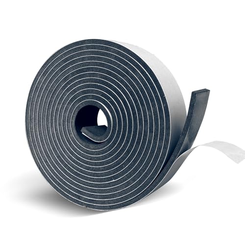 Black Foam Weathe Stripping 2 inch Wide x 1/4 inch Thick,Closed Cell Foam Tape with Self-Adhesive,Single Sided Weatherstripping for Window, Door Seal,High Density Weatherstrip 16.5 Feet - size: 2in x 1/4in x 16Ft