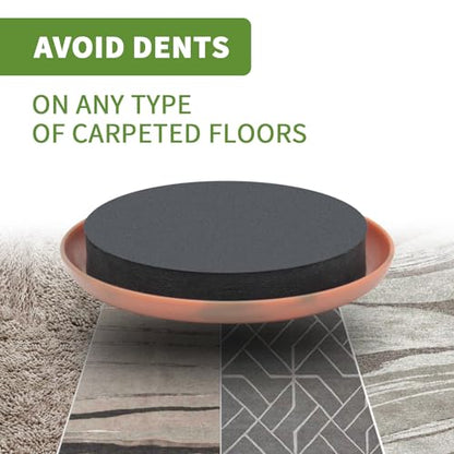 Furniture Sliders for Carpet 8 PCS - 2 1/2 inch Furniture Moving Slider Chair Legs Floors Protectors Furniture Movers Sliders – Move Your Furniture Easy & Safely(for Carpet) Brown Coffee - size: 8 PCS 2 1/2 inch Brown Coffee