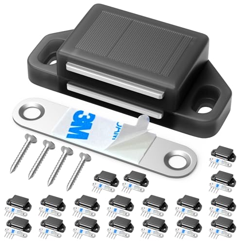 Tonitrui Cabinet Magnetic Catch Door Latch 30LB for Kitchen Drawer Magnets to Stay Closed Magnetic Catch Closet for Drawer（Black 18 Pack） - color: Black, size: 18 Pack