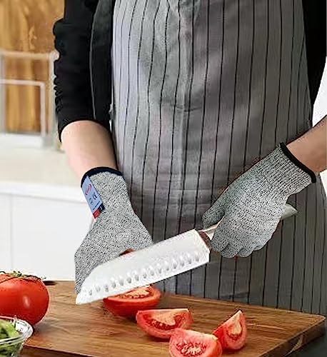 Cutting Gloves, 2 Pairs of Cut Resistant Gloves Food Grade, Cut Resistant Gloves for Kitchen, Oyster Shucking, Fish Fillet Processing, Carving Wood and Gardening(Small) - color: Gray, size: Small (Pack of 4)