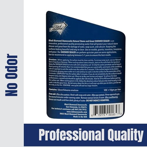 Natural Stone Shower Sealer Quart + Ultimate Grout Cleaner with Brush Quart (2-Pack) – Seals & Protects Showers, Deep Cleans Tile & Grout - style: Shower Sealer & Grout Cleaner