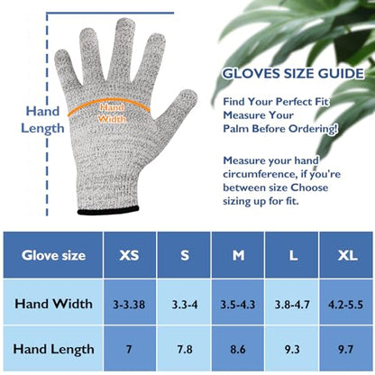 Cut Resistant Gloves, Level 5 Protection, Food Grade Safety Gloves for Mandolin Slicing, Multiple Sizes - size: Small