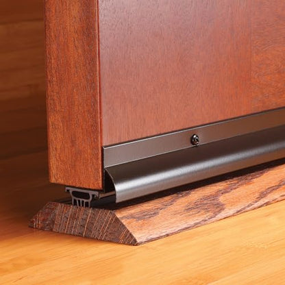 M-D Building Products 06056 36 in. Bronze Aluminum L-Shape Screw-on Under Door Seal - color: Brown