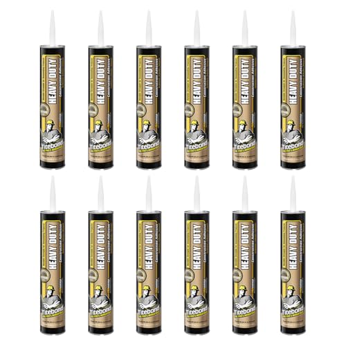 Titebond PROvantage Heavy Duty Construction Adhesive 10 Oz. (12 Pack) – Bonds Wood, Metal, Concrete, Brick, Tile, & More, VOC-Compliant, Waterproof, Extreme Temperature – 5251